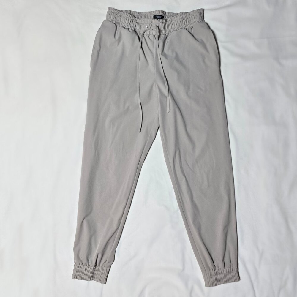 Simply Vera Vera Wang Taupe Jogger Pants with Drawstring Waist - Size S